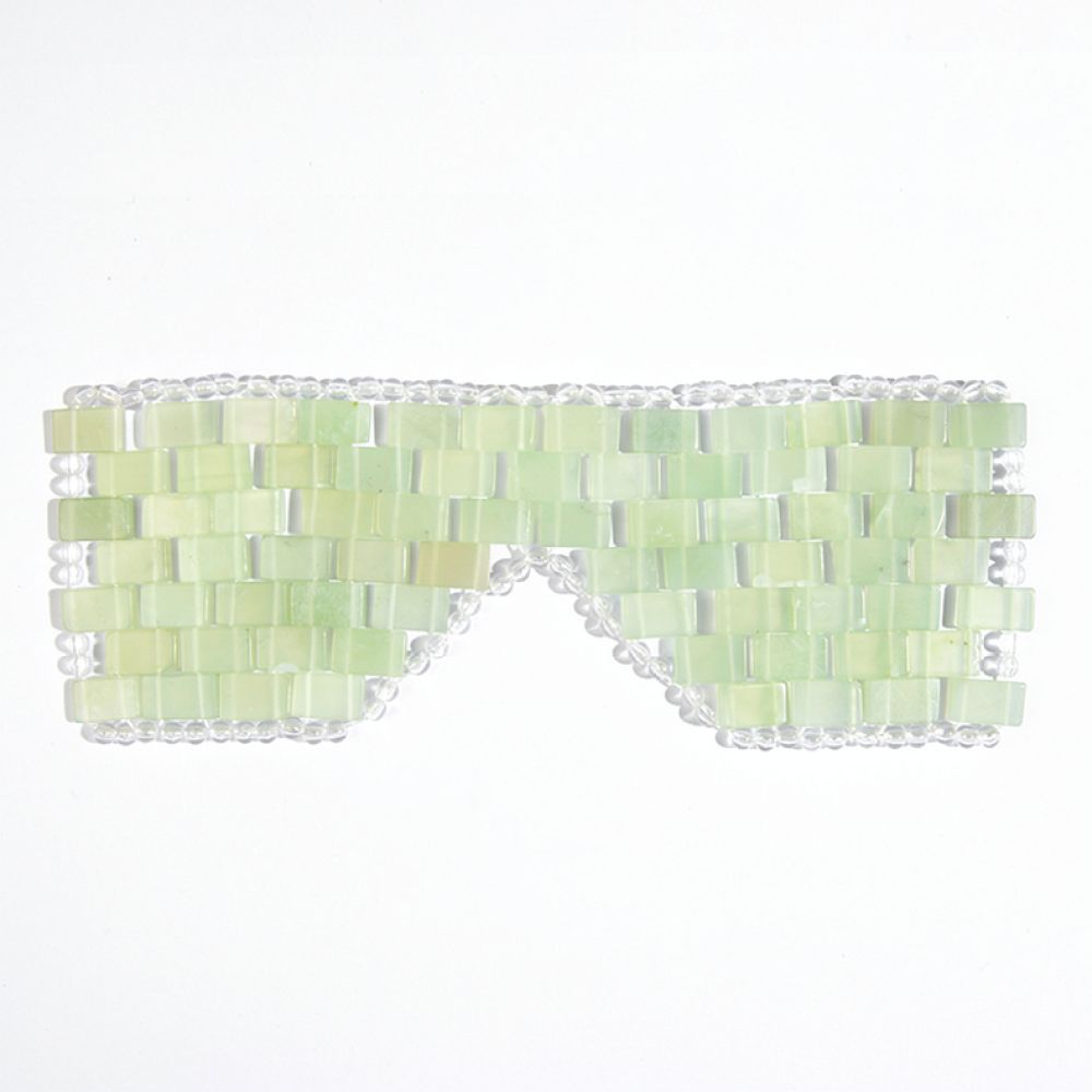 Luxury Skincare Tools - Natuursteen Xiu Jade oogmasker, handgeweven, verkoelend,